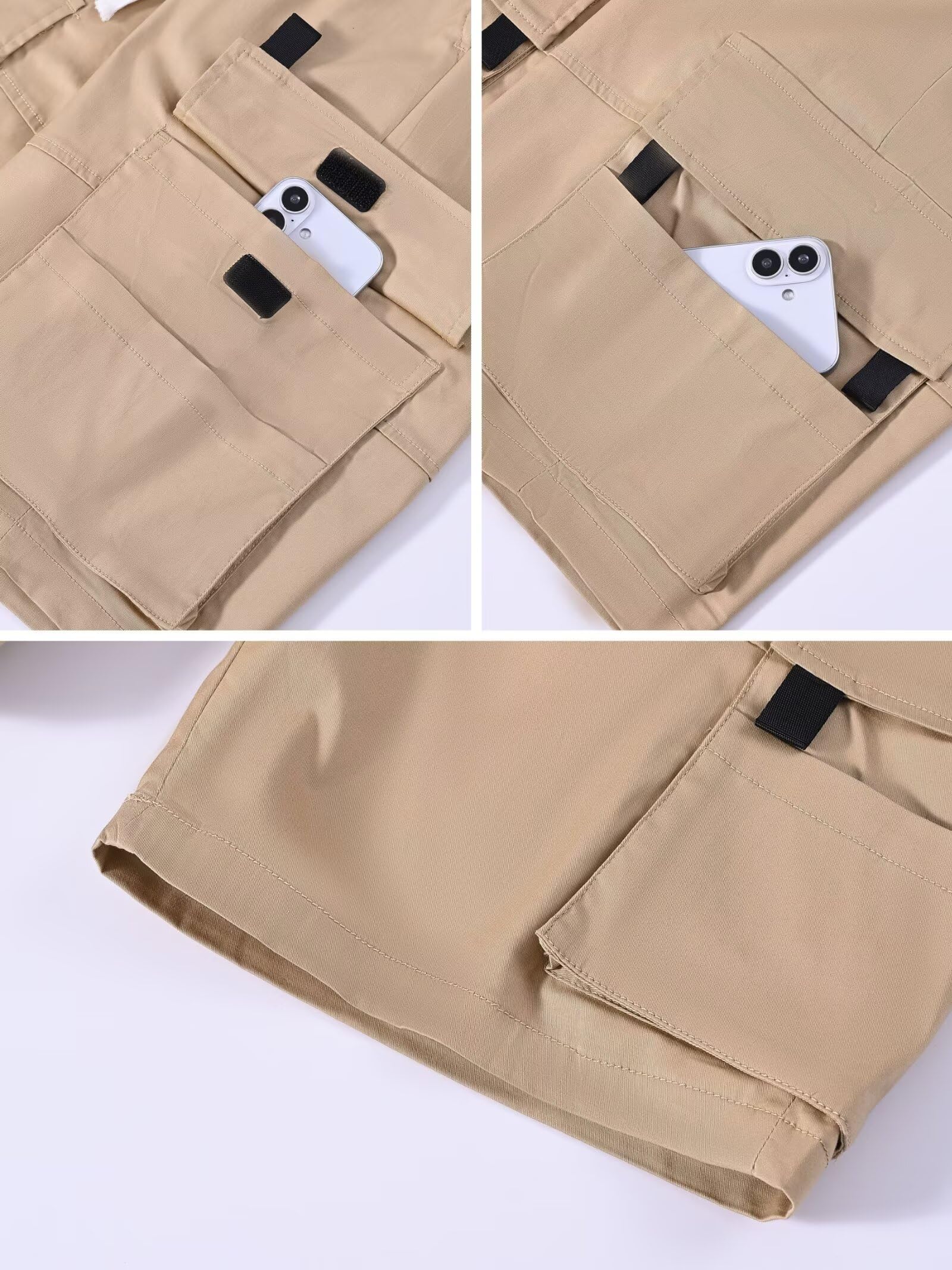 Pantalones Cortos Hombre Algodón Verano con Bolsillos