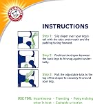 Arm & Hammer pour animaux Couches jetables pour chiennes - Ajustables, étanches, ultra absorbantes avec indicateur d'humidité pour urination, chiennes en chaleur, entraînement à la propreté et incontinence, Moyen, 12 unités