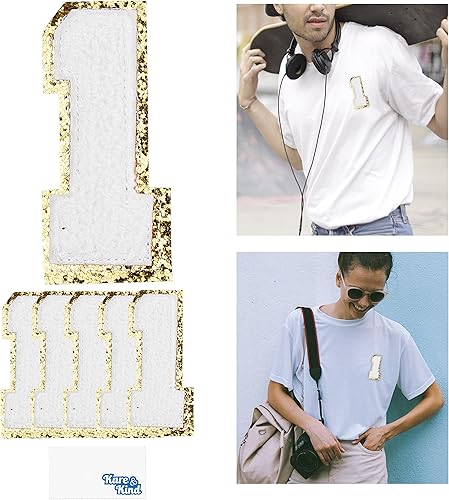 Miniatura 2 de Kare  Kind - Parches para planchar con números  0-9 parches bordados de felpilla  coser o planchar para ropa camisas uniformes vestidos chaquetas