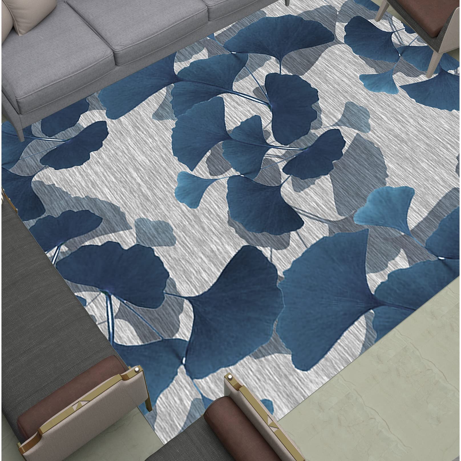 Tapis de couloir 70x250cm géométrique à poils courts et antidérapant pour entrée