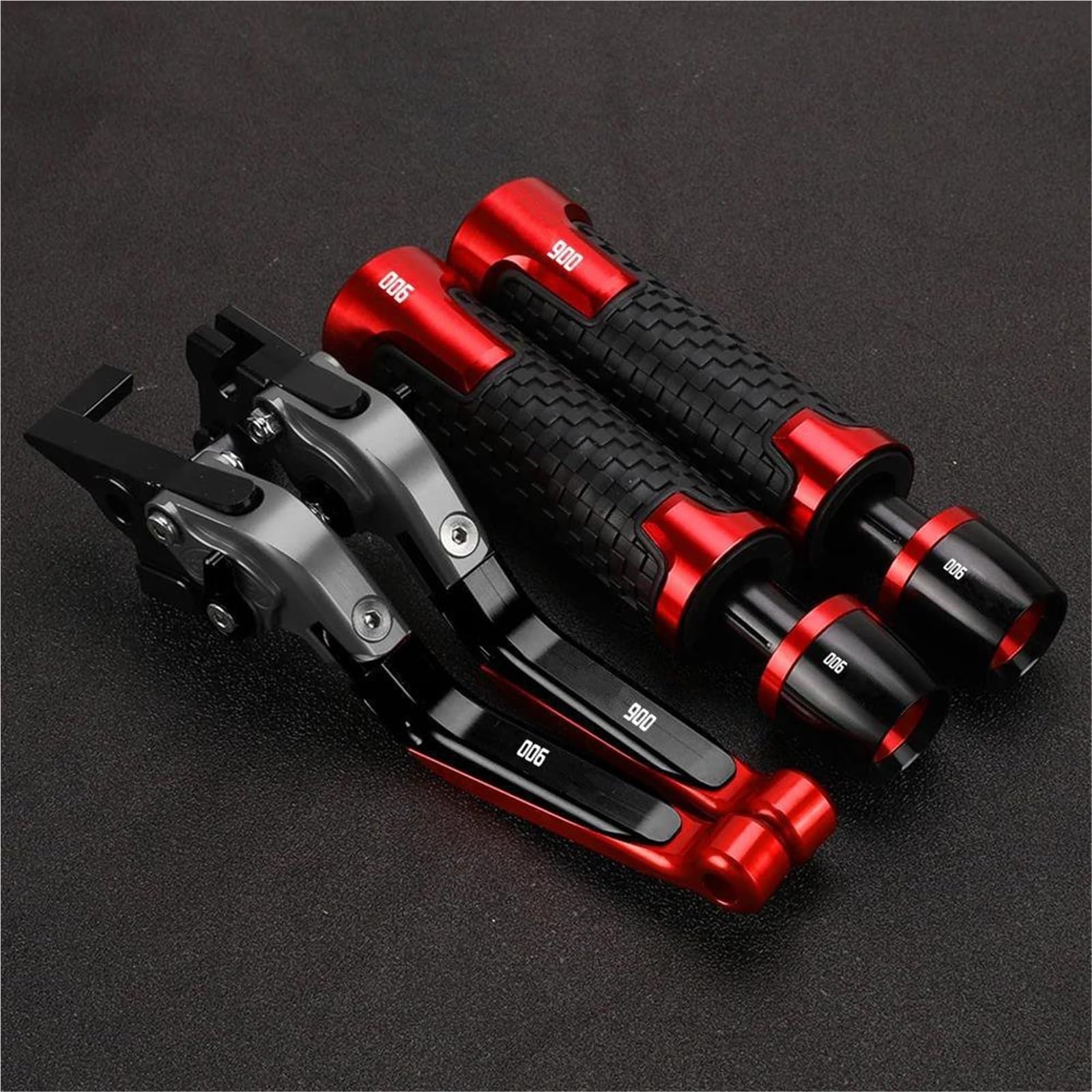 Palancas de embrague para restaurar Honda CBR900 con puños rojos de moto 8