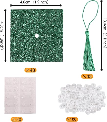 Miniatura 331 de Paquete de 24 adornos dorados para cupcakes de graduación 2025 con purpurina So Proud of You Done Diploma Graduation Cap Cupcake Picks Class of 2025