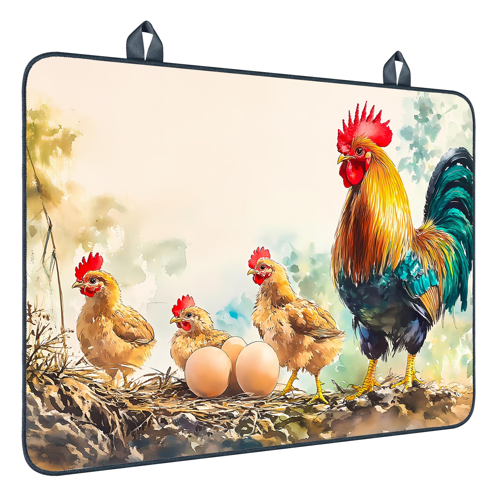Nuxovilar Farmhouse Chicken Stove Cover Diatomaceous Earth 28.65x20.47