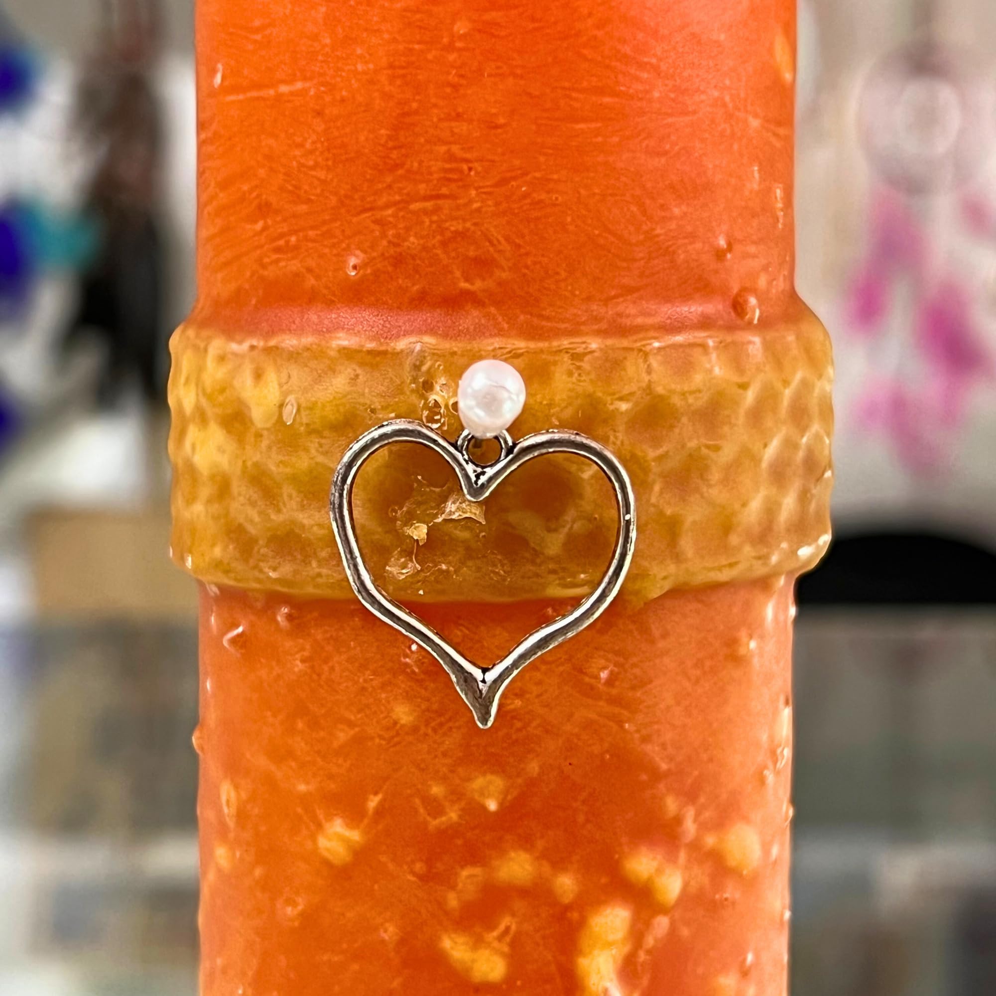 Velón de Oxum para Endulzar y Atraer a la Persona Amada | Conseguir Pareja | Endulzamiento y Atracción del Amor | Con Instrucciones, Oración y Amuleto de Corazón.