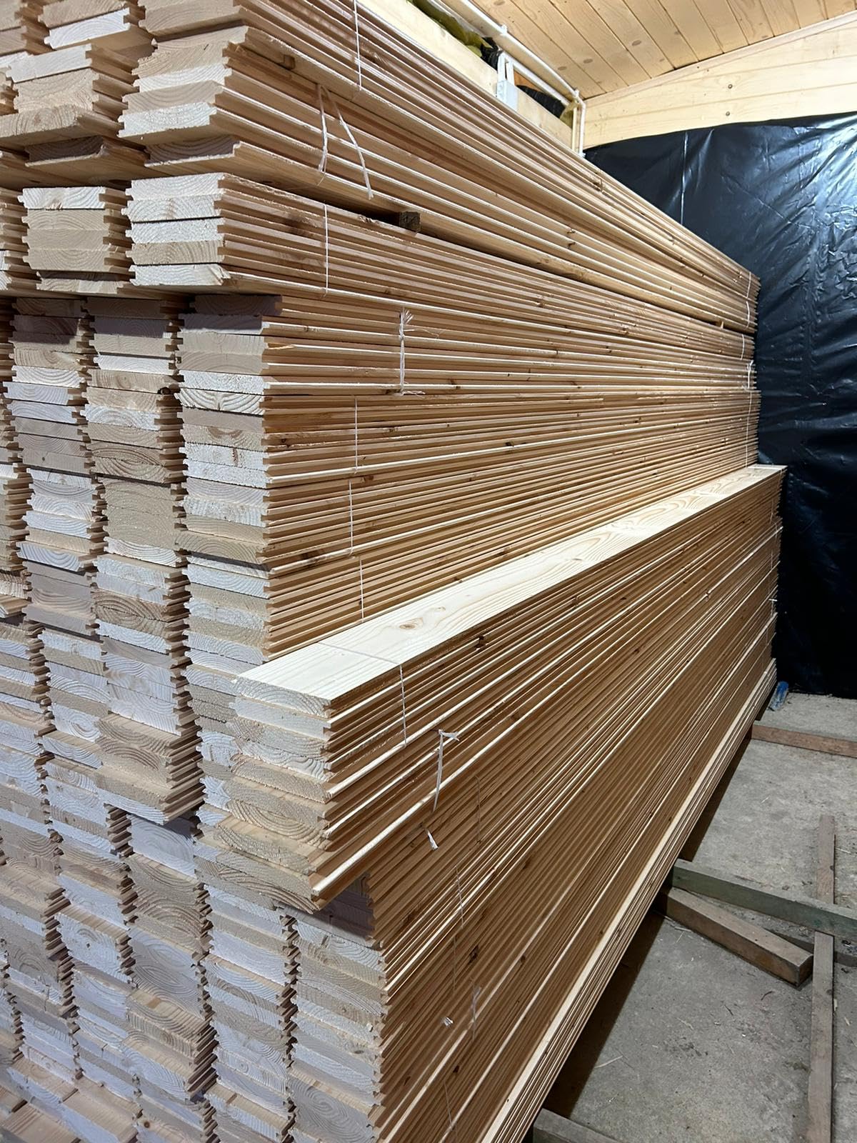Profilbretter Profilholz Fassadenprofil Fasebretter 20mm x 12,8cm Länge 200cm Holz 10 Stück Saunaholz Bienenstockholz Dachuntersicht Verkleidung