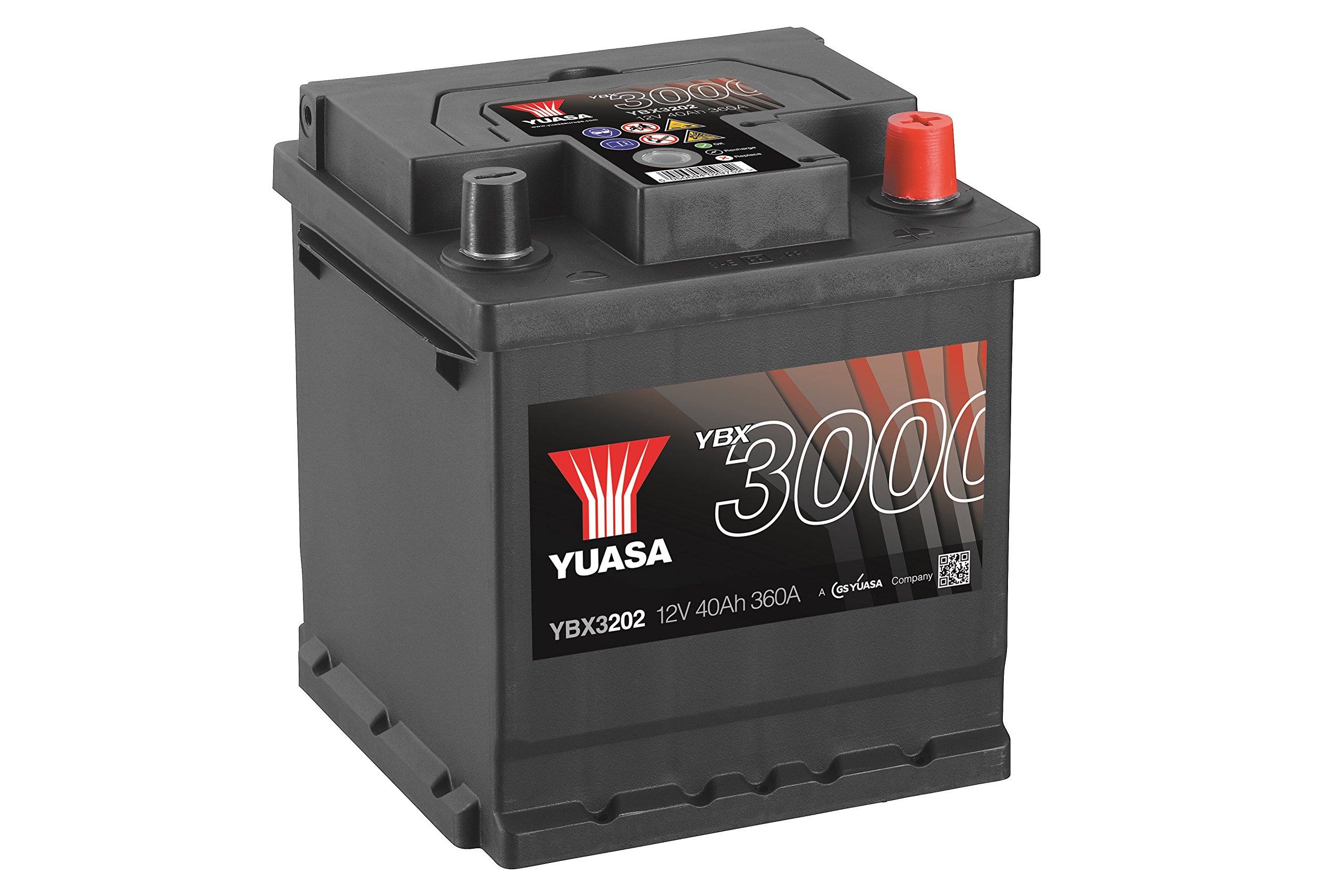 Yuasa YBX3202 12V 42Ah 390CCA Sealed Maintenance Free High Performance Car Battery
