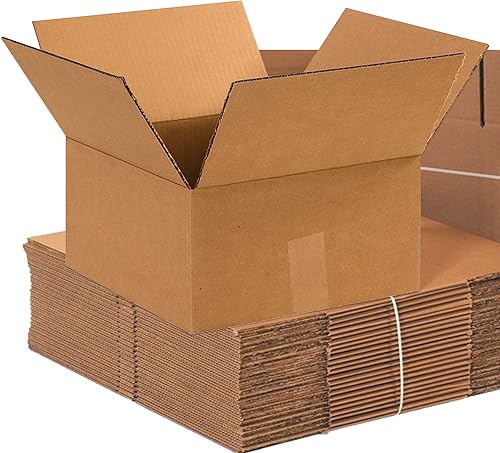 BOX USA Cajas de envío medianas de 12 pulgadas de largo x 12 pulgadas de ancho x 6 pulgadas de alto, paquete de 25 unidades Caja de cartón