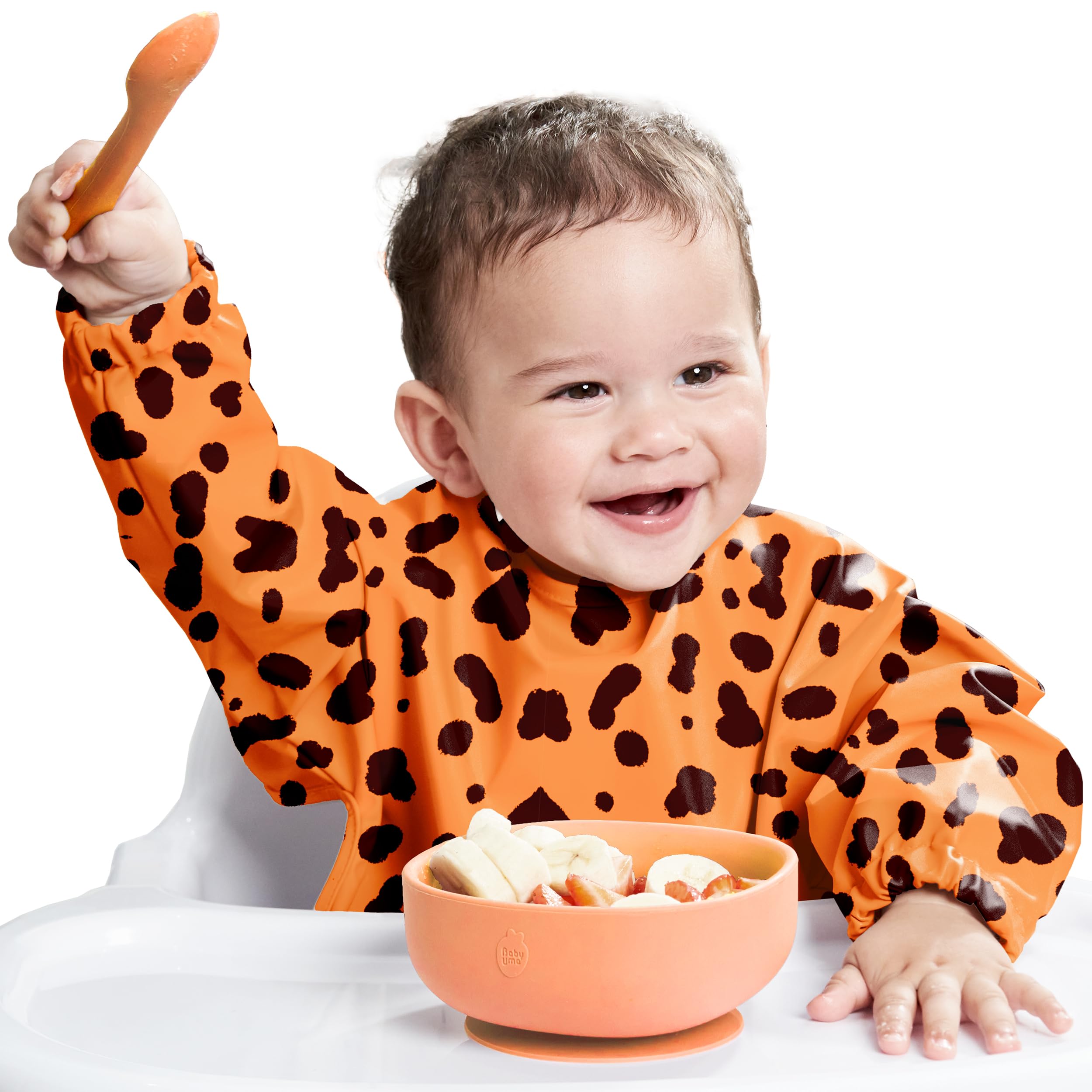 Nombear ® Bavaglini Impermeabili con Maniche 6 Mesi o Più - Bavaglini Pappa Svezzamento, Bavaglino con Maniche Lunghe, Bavaglini Impermeabili con Tasca, Bavaglio con Maniche per Bimbo