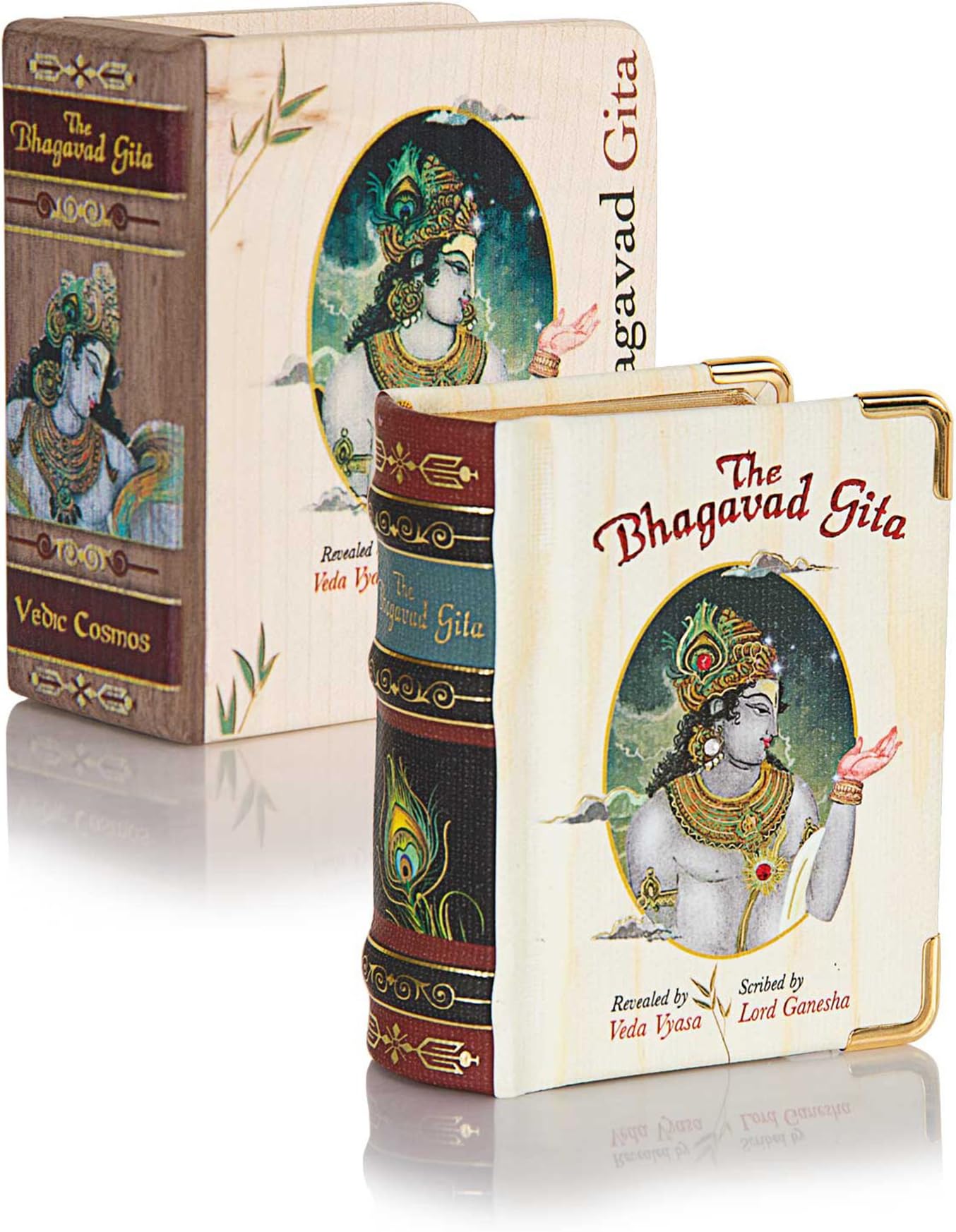 The Bhagavad Gita Book, Miniature Edition A8, Original Sanskrit verses with English Transliteration plus Translation in English & Hindi