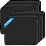12 Pack Mouse Pad,Computer Mouse Pads with Non-Slip Rubber Base,Washable Mousepad with Stitched Edge,Waterproof Mouse Pad for Computers,Laptop,PC,Office & Home,Black,10.2x8.2 Inch