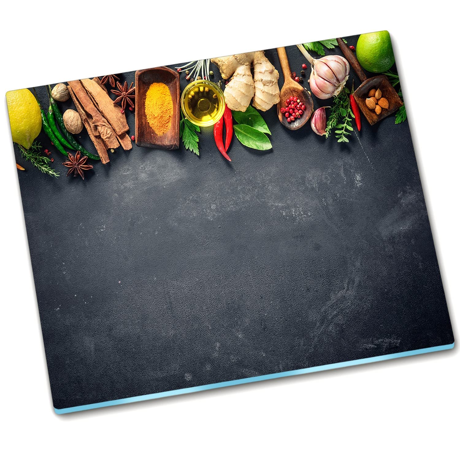 Planches à découper en verre durci grand format 60x52 cm protège-poêle Décormat