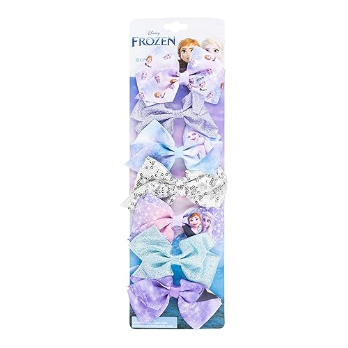 Disney Frozen II Girls 7 Piece Princess Hair Bow Set,