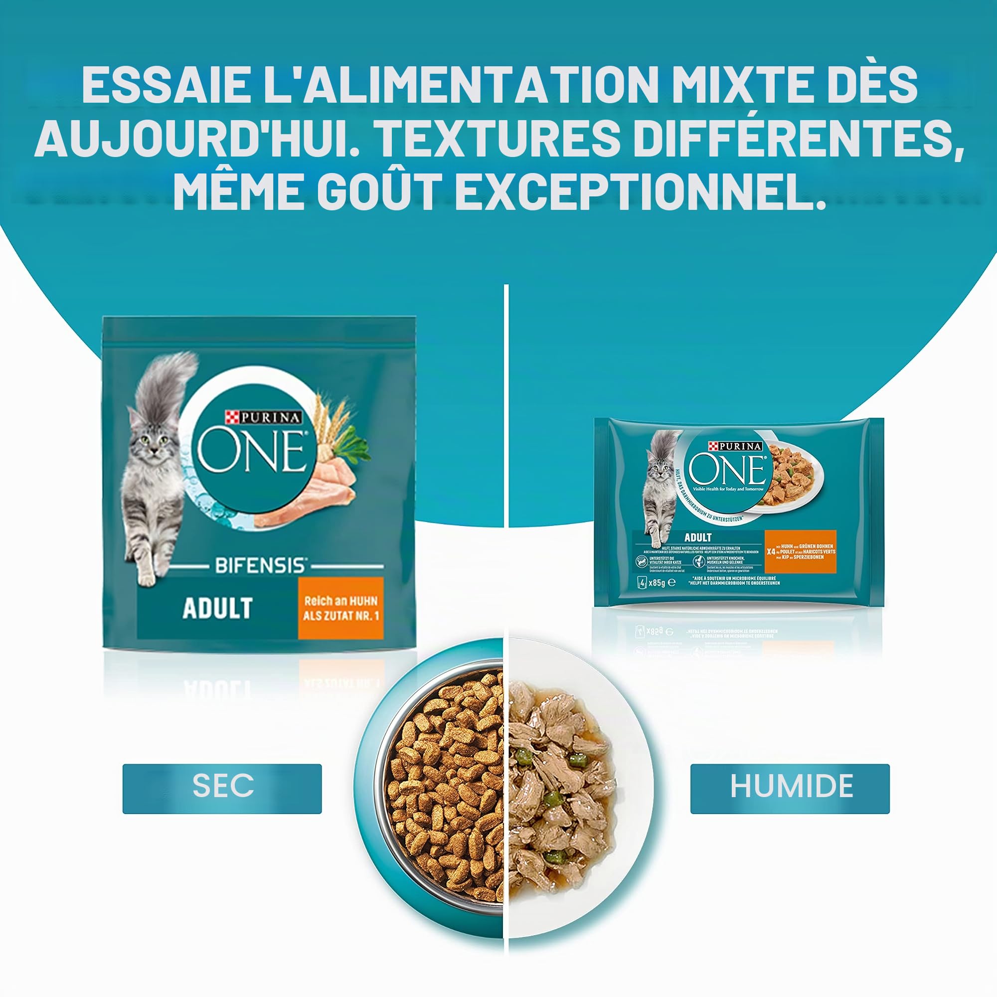 PURINA One BIFENSIS Nourriture sèche pour Chat Adulte, Riche en Poulet, 1 Paquet (1 x 5,7 kg)