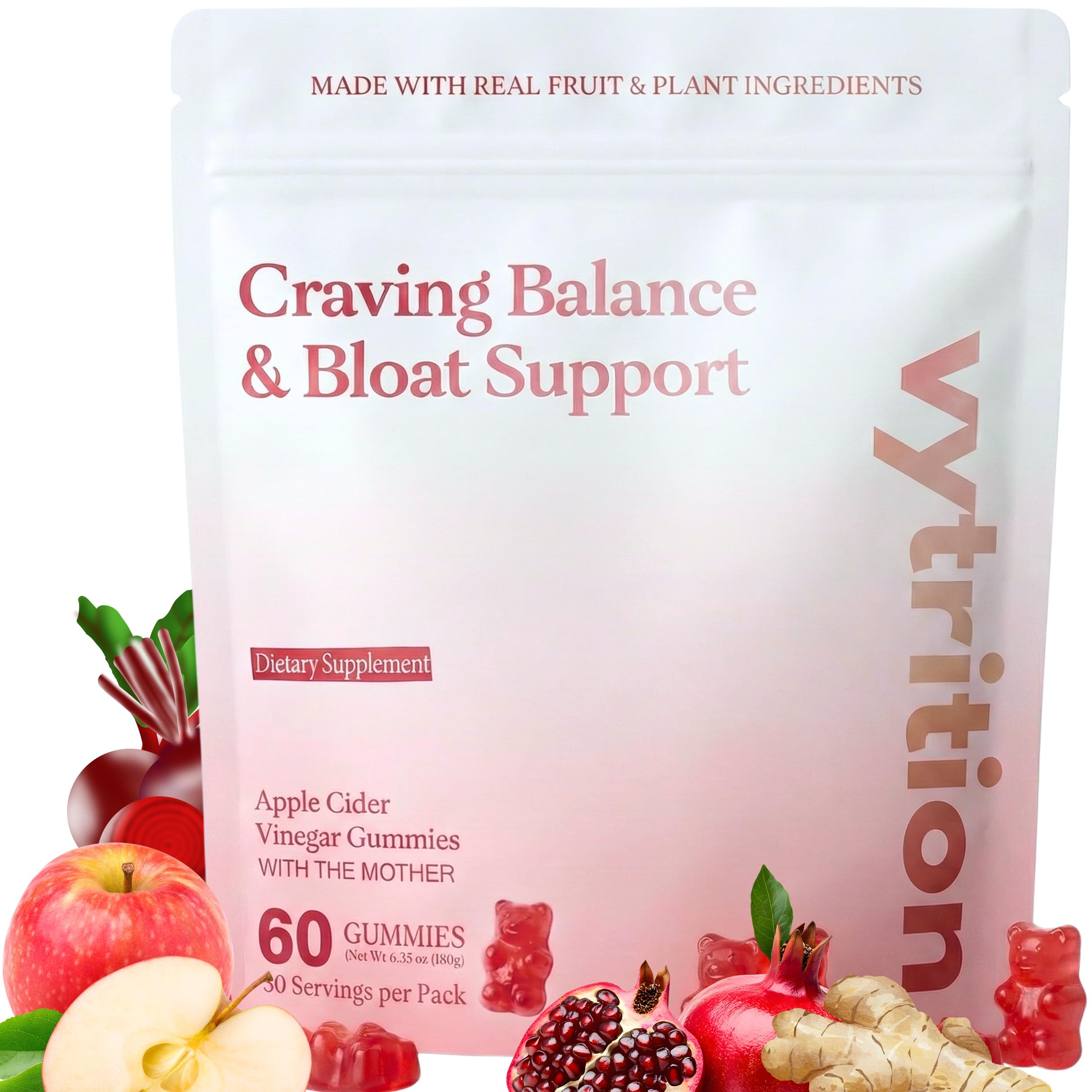 Apple Cider Vinegar Gummies Sugar Free – ACV Gummies with The Mother 1000mg – Keto Friendly – Vegan – Supports Appetite Control & Weight Management (60 Count) 60 Count (Pack of 1)