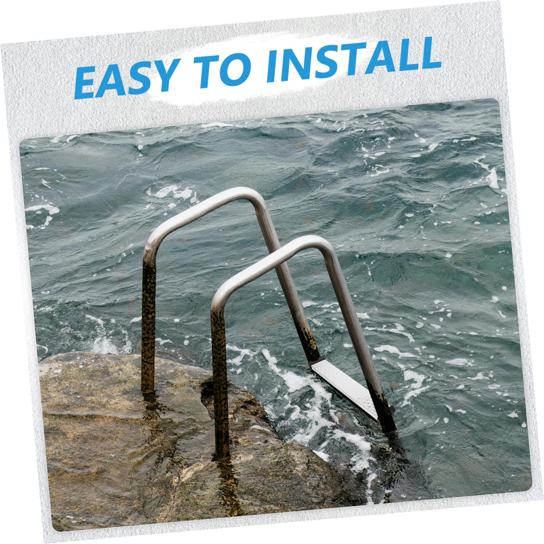 Escalier Piscine Antidérapant Acier Inoxydable Marche Robuste pour Échelles Hors Sol et Enterrées Remplacement Sécurisé