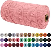 Vista 38 de JeogYong Cordón de macramé de un solo hilo 1mm x 426 yardas (1279 pies) Cuerda de algodón suave Hilo de macramé de 1 mm, suministros de macramé