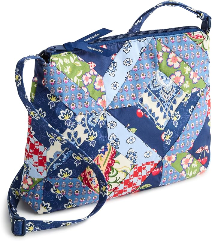 Bolsa transversal Vera Bradley Original Zip Hipster em algodão premium