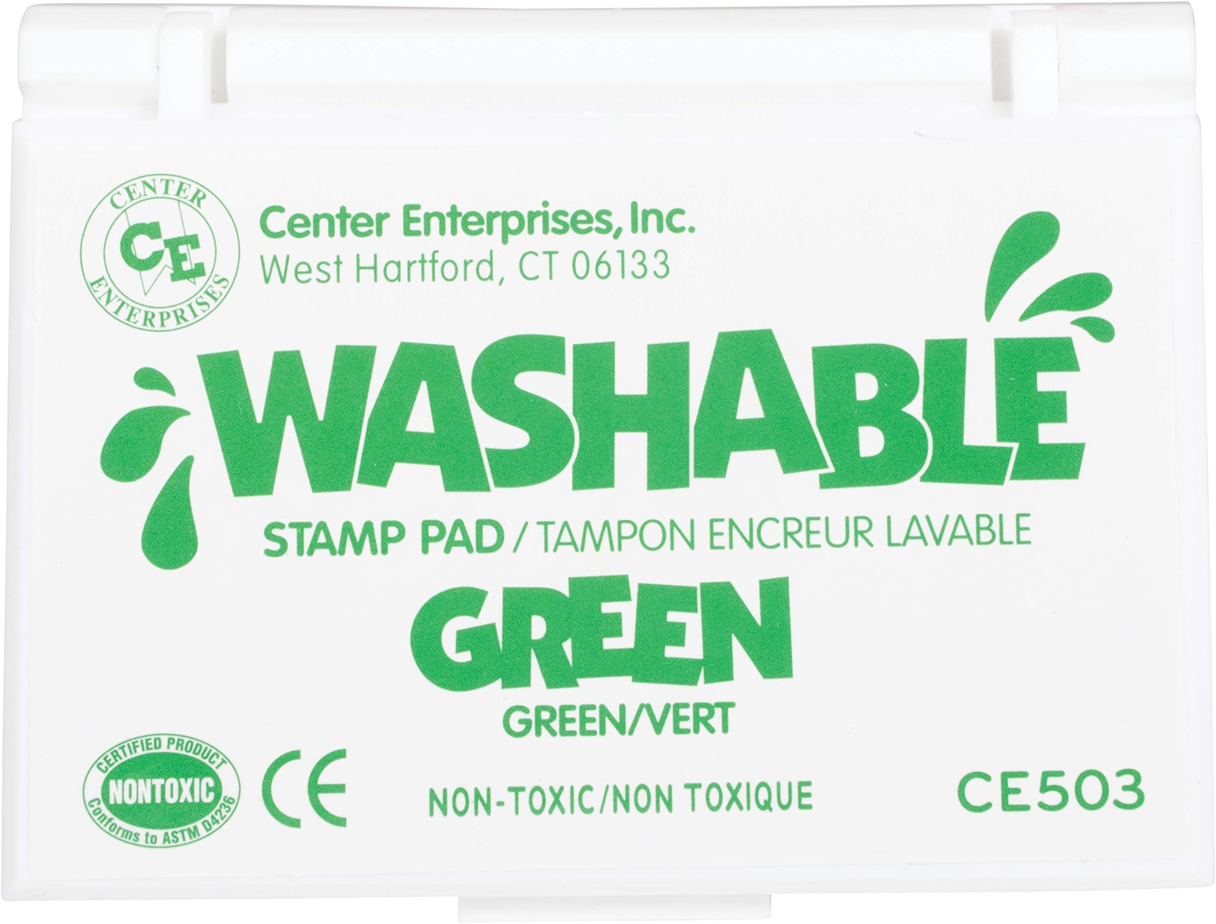 READY 2 LEARN Washable Stamp Pad - Green - Non-Toxic - Fade Resistant - Decorate Scrapbooks, Posters and Cards