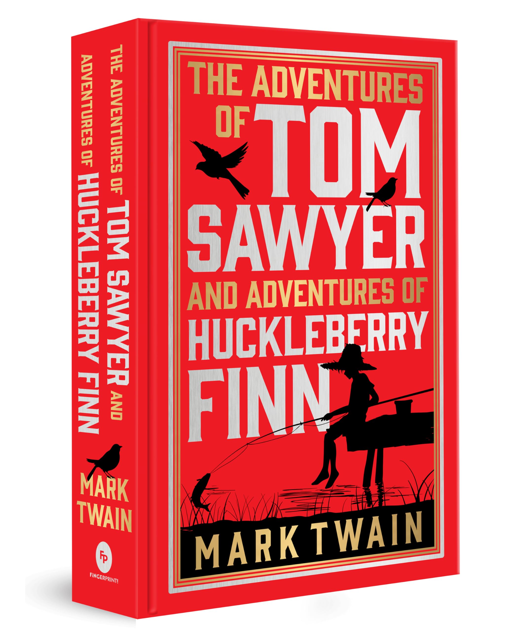 The Adventures of Tom Sawyer & Adventures of Huckleberry Finn: Deluxe Hardbound Edition (Fingerprint Classics)