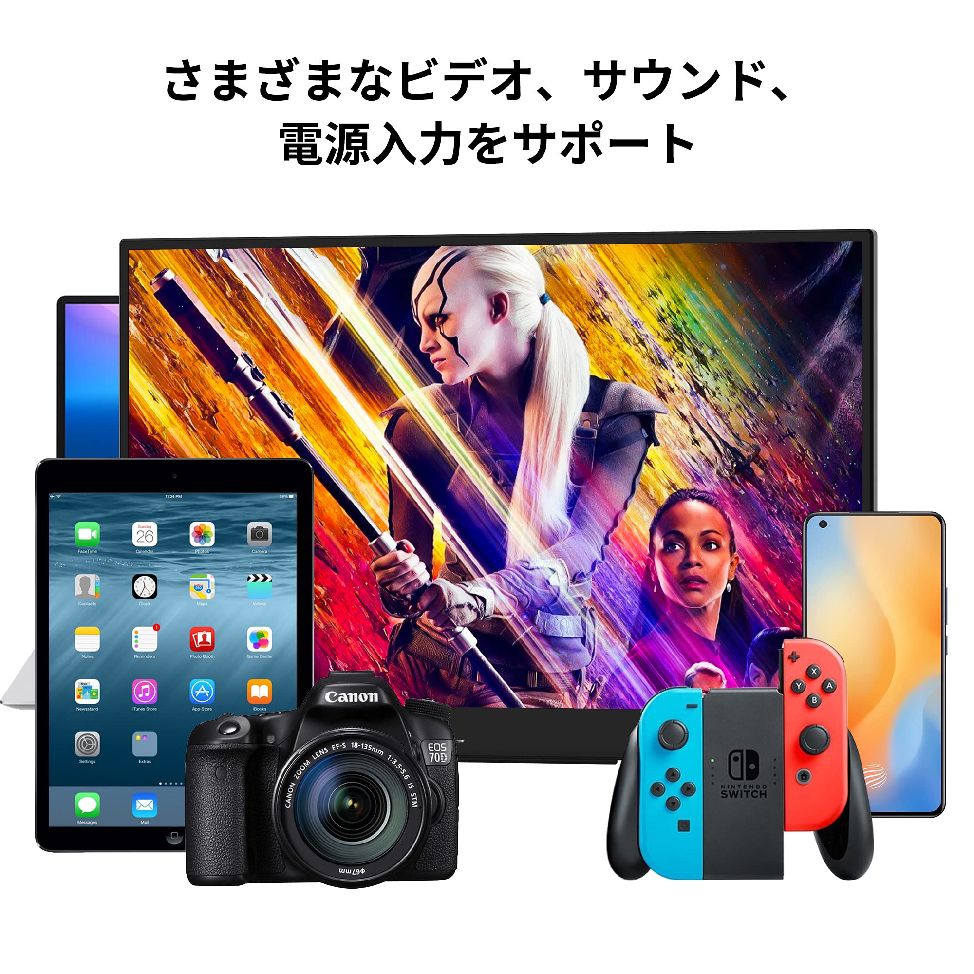 Amazon.co.jp: モバイルモニター モバイルディスプレイ GMKtec .6