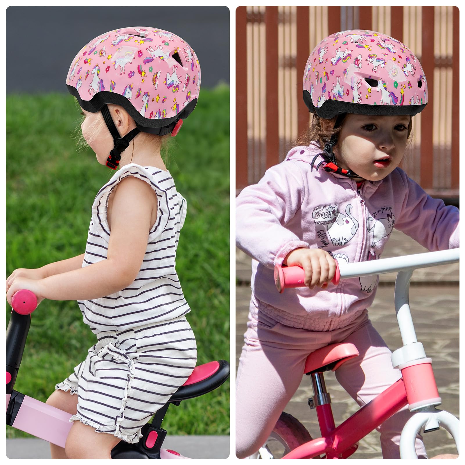 Fioday Toddler Bike Helmet, Adjustable Kids Helmets for Ages 1-8