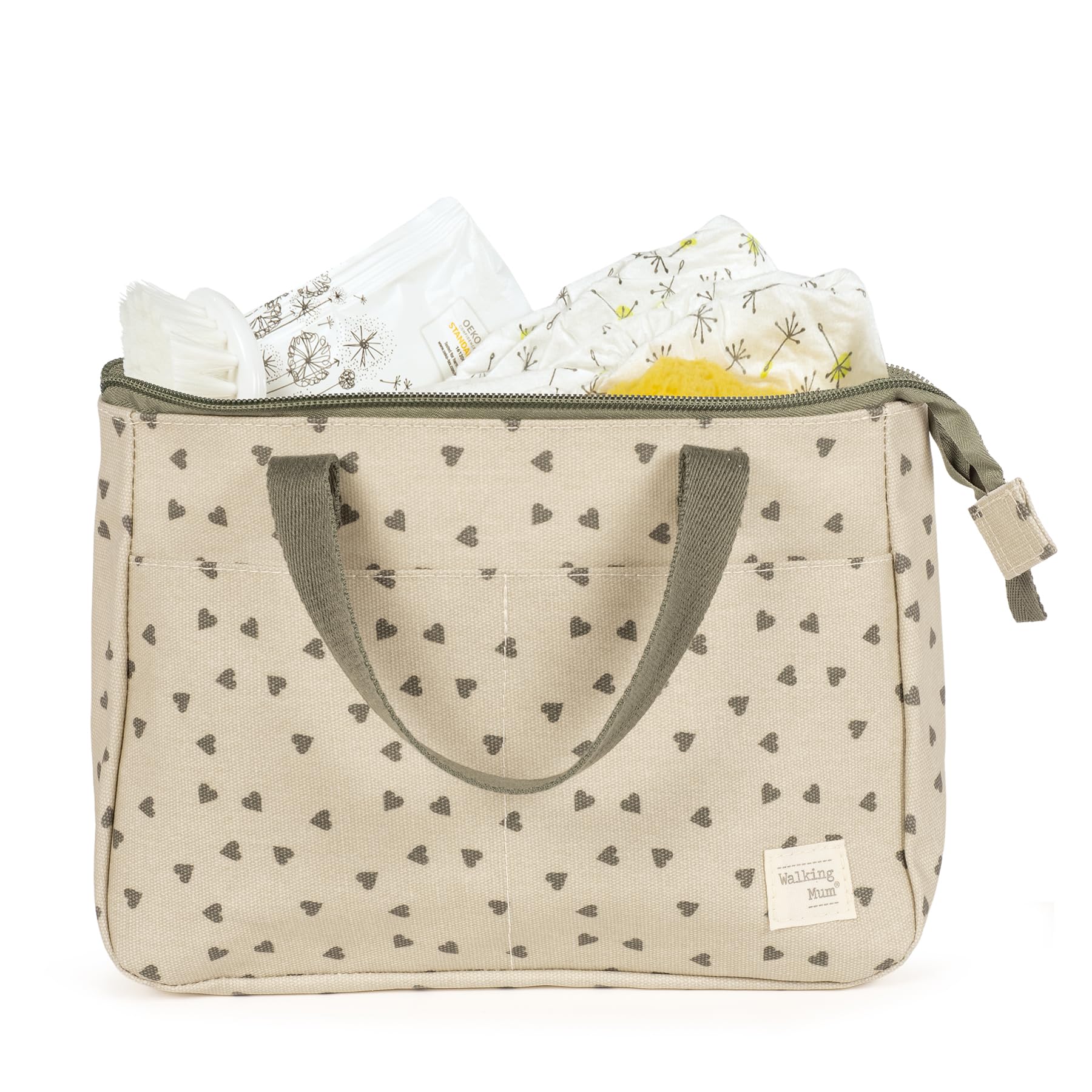 Walking Mum - Neceser Corazones Poppy Musgo