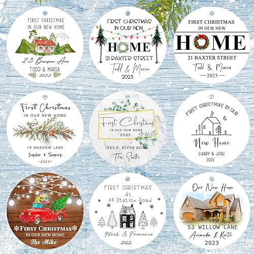 Miniatura 58 de Adornos de Navidad personalizados 2025 con cualquier imagen, adorno acrílico para colgar fotos – con mis propias fotos – Adornos de imagen