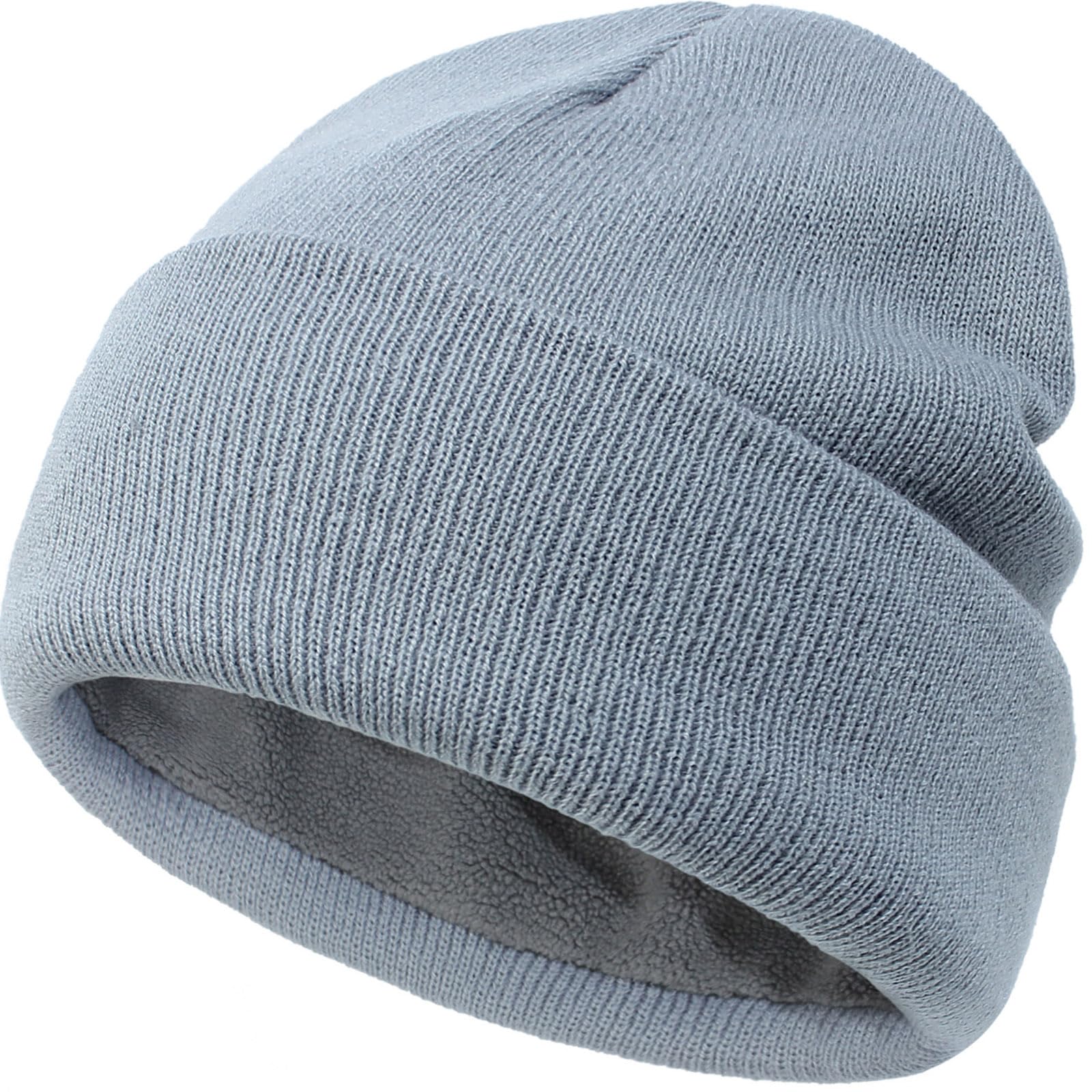 DRESHOW Warm Knit Beanie for Women Men Winter Beanie Hats for Unisex Soft Slouchy Warm Cuffed Cap for Cold Weather