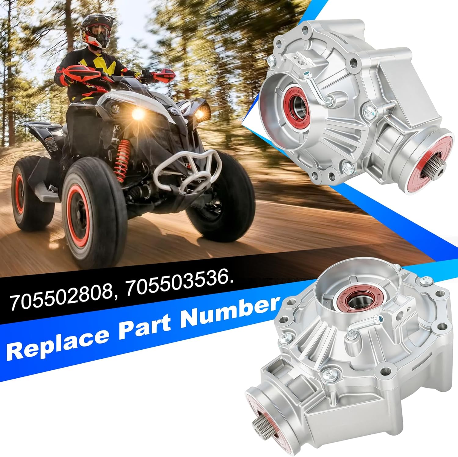 705502808 Rear Differential Assembly for 2019+ Can-Am Renegade 570/850/1000R 4x4 XMR XXC DPS fits Outlander(Max) 650/850/1000R 4x4 XMR XT XXC North Edition DPS Replace 705503536