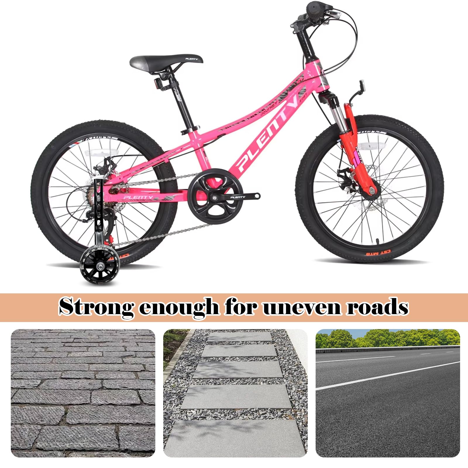 Rotelle Stabilizzatrici Per Bici Bambini - Coppia Universale Regolabile 12-20 Pollici