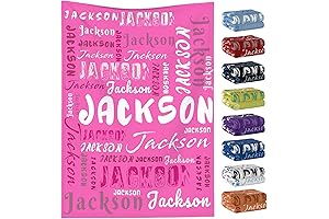 Personalized Blanket for Kids Baby Adults Custom Name