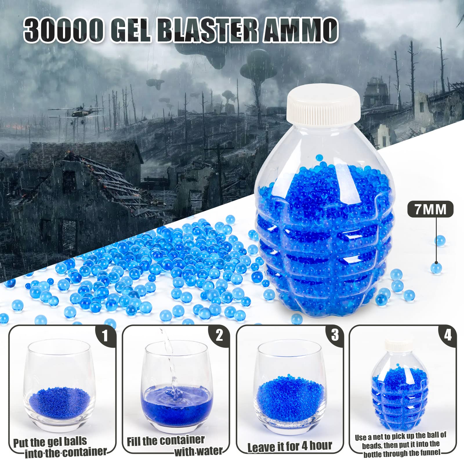 Buy Gel Blaster Gun M4camouflage Gel Ball Blaster Gel Gun With 30000 