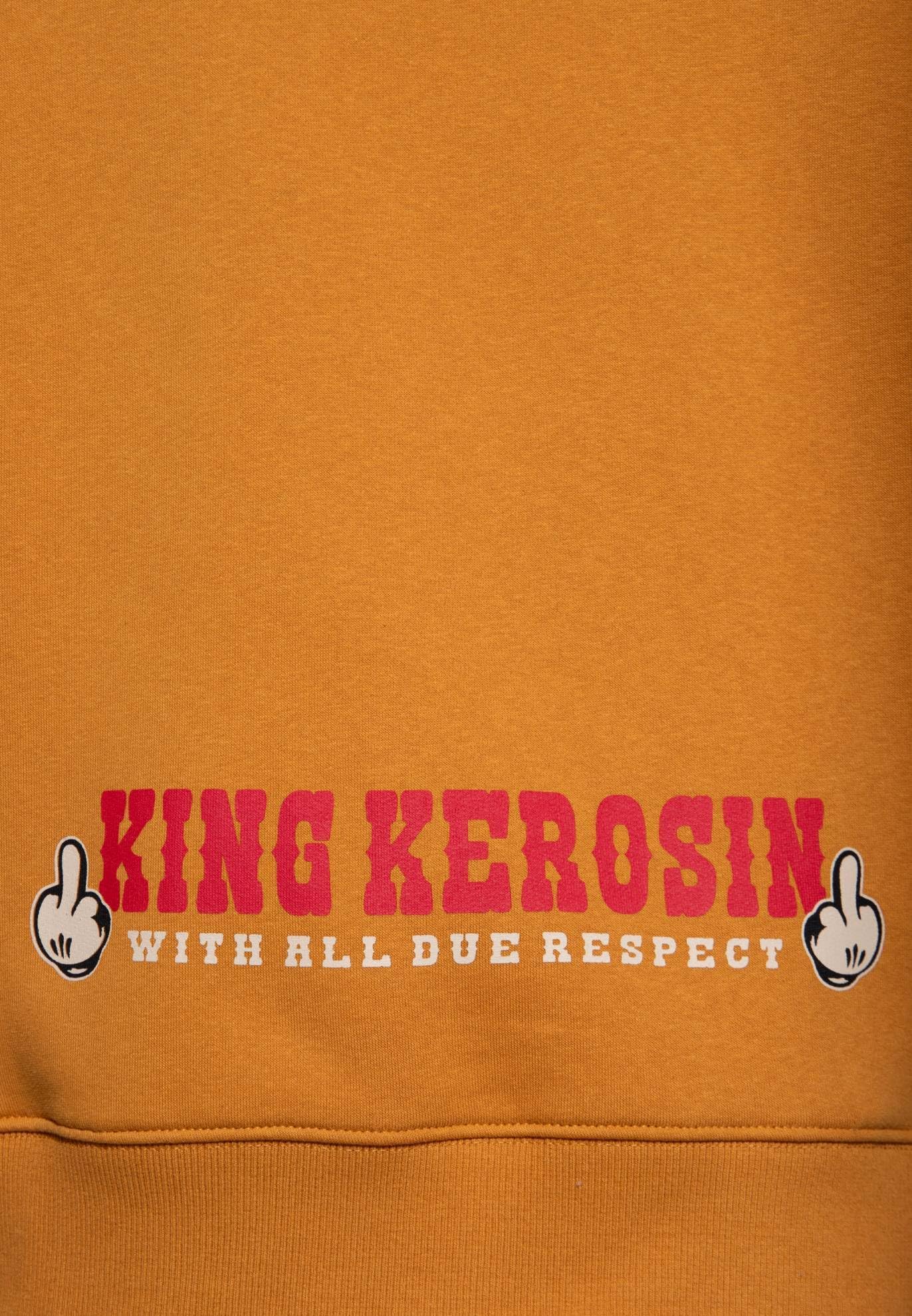 King Kerosin Męska bluza z kapturem · bluza z kapturem · bluza z kapturem · nadruk statement · kaptur · ściągacz · nadruk · vintage · retro · rowerzysta · długi rękaw · Never Fuck A Fucker