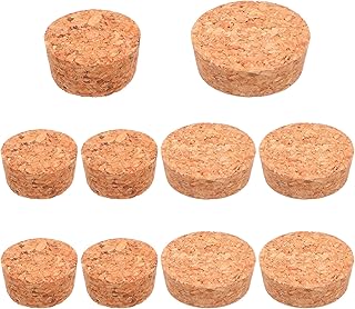 10 Pcs Tapered Cork Plugs, 2 Sizes Wine Bottle Stopper, Large Wooden Stoppers, 1.5 to 1.9 Inch Diameter, Natural Soft Wood Corks for Wine, Beer, Jars, DIY Crafts, Bottles Ornaments