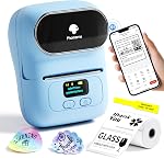 Phomemo Label Maker, Bluetooth Label Maker Machine, Print Width 20mm-50mm, Versatile App with 600+ Fonts & 700 Templates, for Small Business & Home, Black (100 Labels)