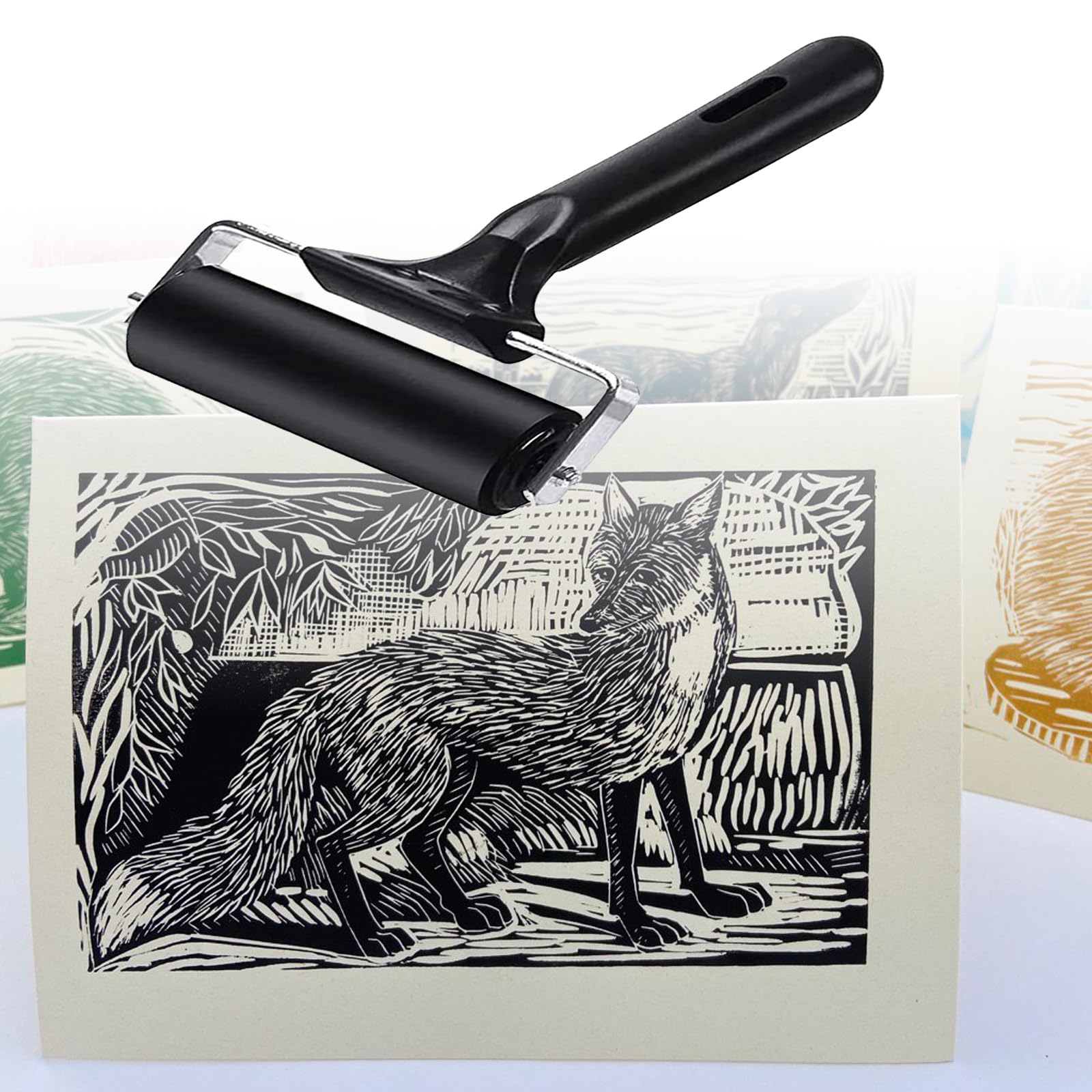 Set 2 Rulli In Gomma Per Inchiostro - 6 E 10 Cm | Per Stampe, Fai-Da-Te E Bricolage - Foto 8