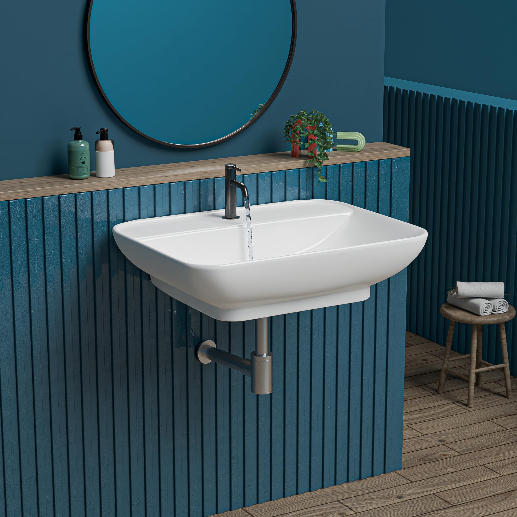 REMANENCE Corner Sink - Wall Mounted Bathroom Basin -2