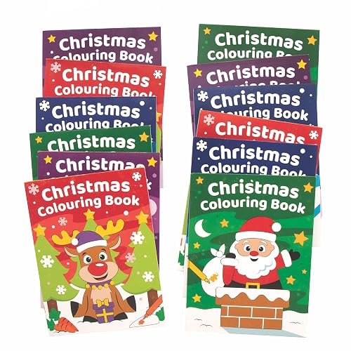 Baker Ross FC173 Mini Libros para Colorear de Navidad