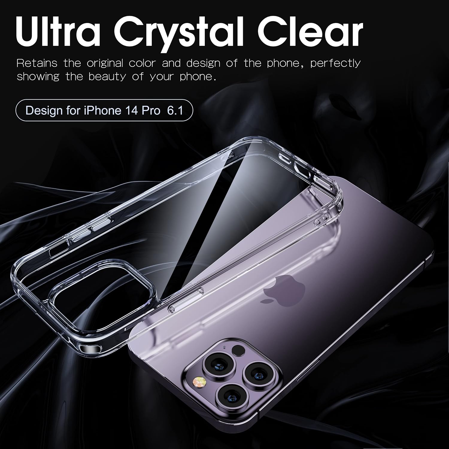 Migeec for iPhone 14 Pro Clear Case Shockproof Phone Cover Protective Phone Case for iPhone 14 Pro, 6.1 inch