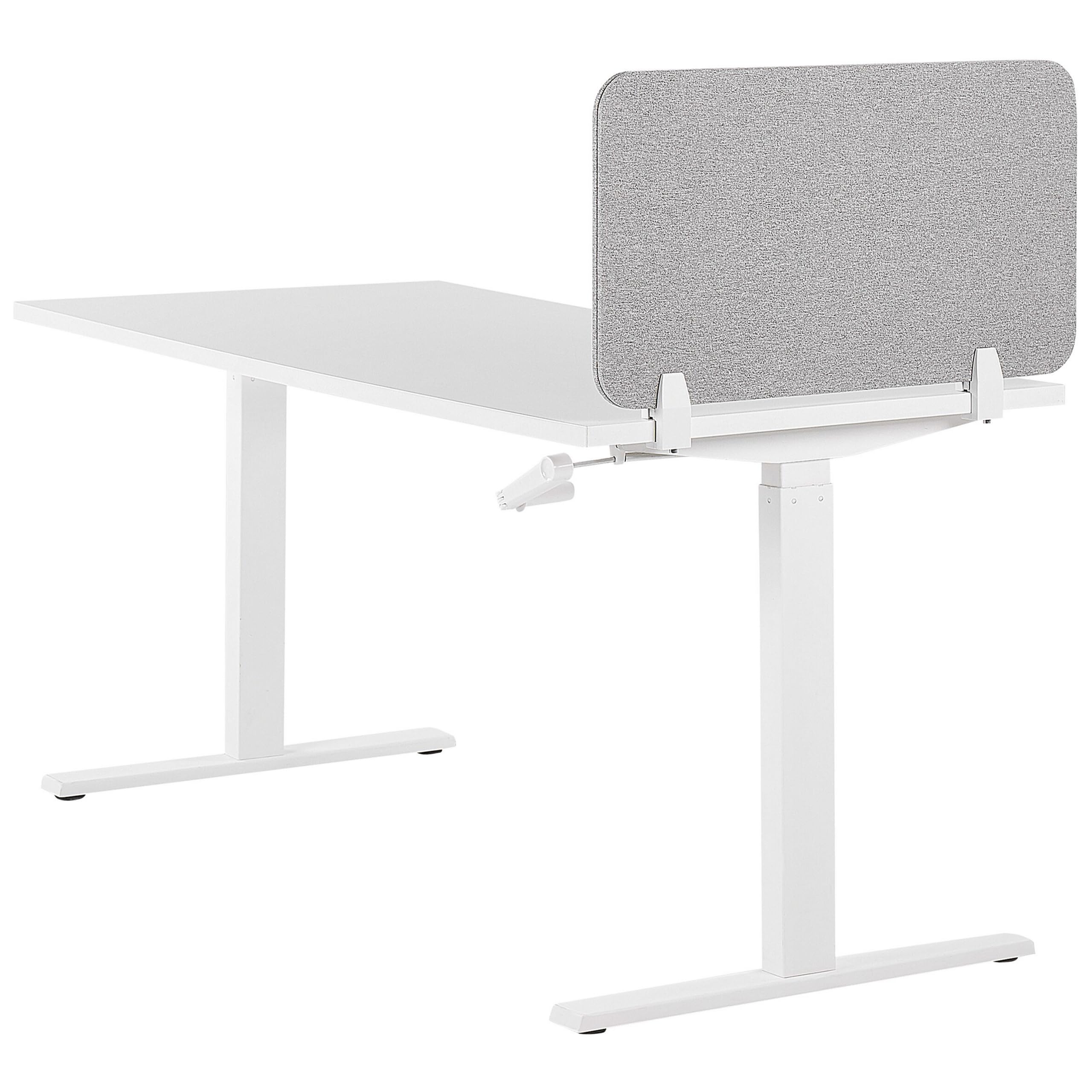 Beliani Pannello Divisorio Fonoassorbente in Pet 72 x 40 cm Grigio Chiaro