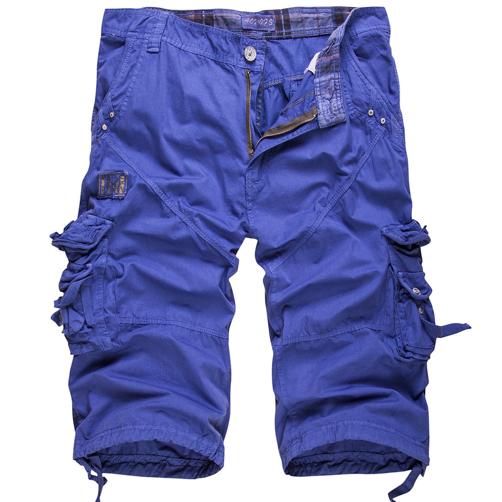 Short Cargo Homme Vintage - Mi-long, Sans Ceinture - Pour été, Loisirs, Style Décontracté - 2