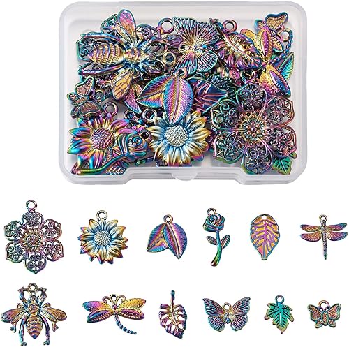 Vista 33 de Conectores de Filigrana Colgantes, Acero inoxidable, No es una piedra preciosa 0Mariposa#1