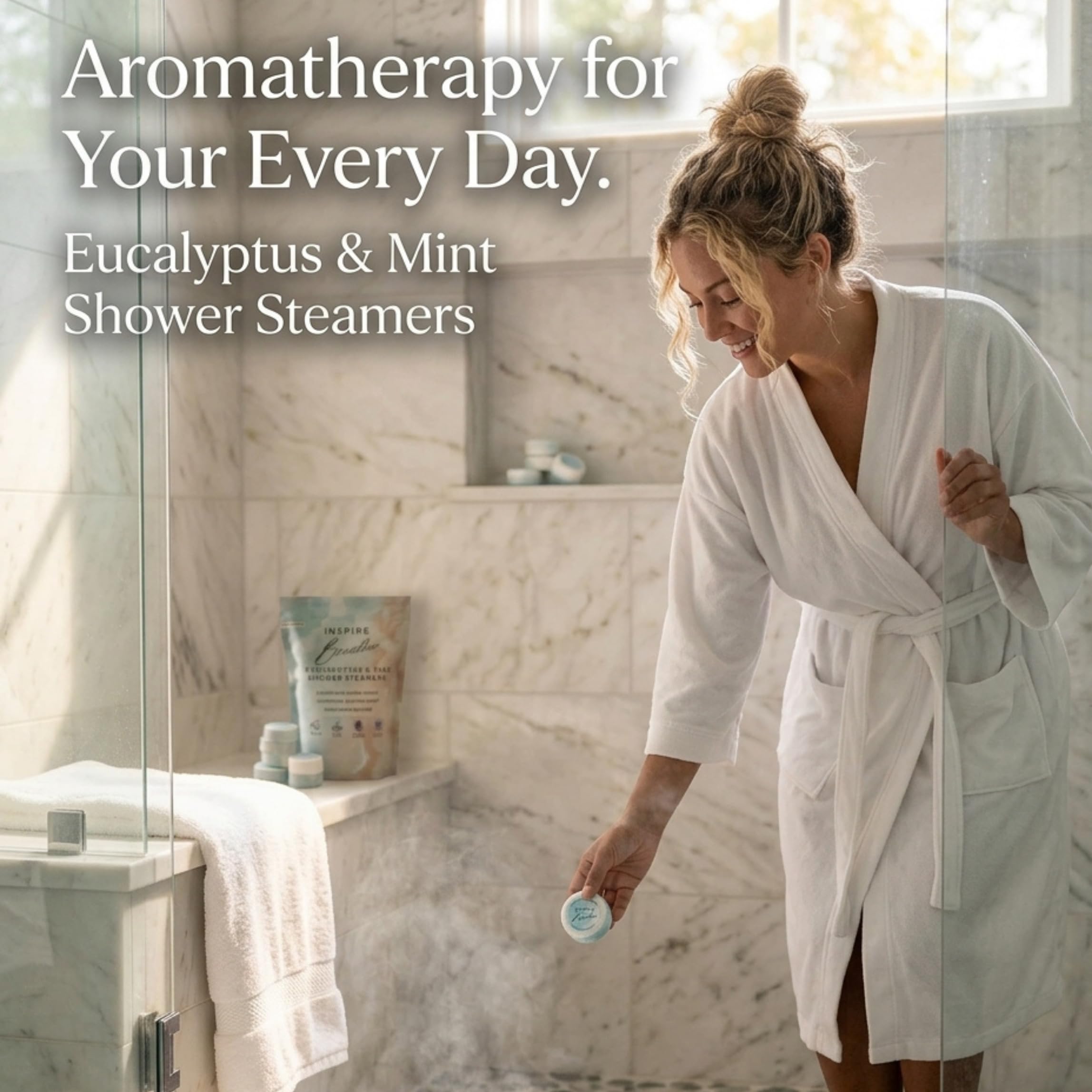 EvolutionUSA Mint & Eucalyptus Shower Steamers, 15 Pack