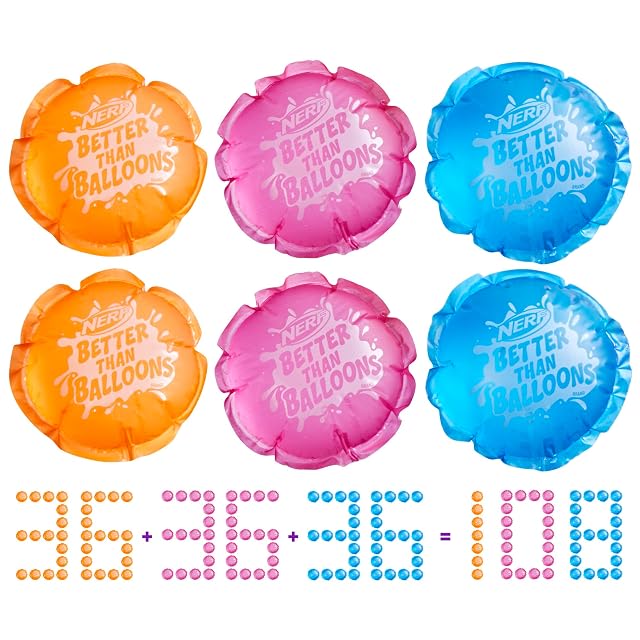 Foto 8 de 8 de Juguetes acuáticos Marca Nerf Better Than Balloons, 108 Cápsulas