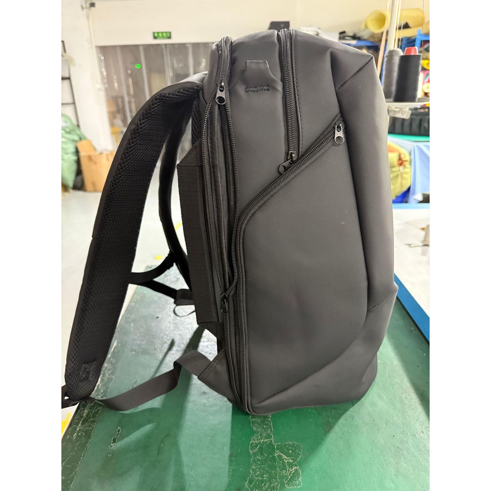 DSLR-Kamerarucksack Schultertasche Reisetasche für Outdoor-Fotografie Tasche Fach Zubehör Ergonomischer Rucksack, Schwarz , S, Mass Beauty