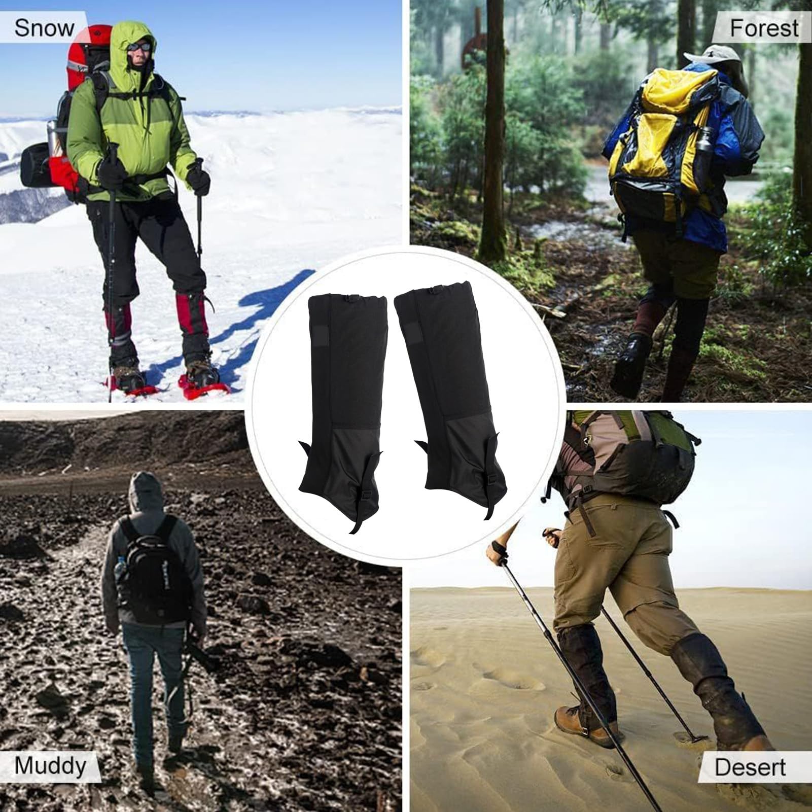 Gaiters de serpiente ajustables 44 cm, protección de piernas alto rendimiento