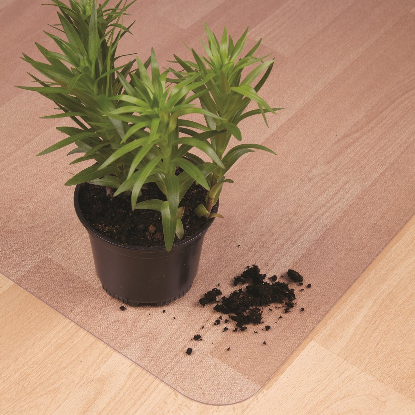 Floortex FC129225EV - Tovaglietta in Vinile Privo di ftalati da Usare Come Protezione per superfici rigide e tappeti, Rettangolare. 120 x 90 cm, Colore: Trasparente