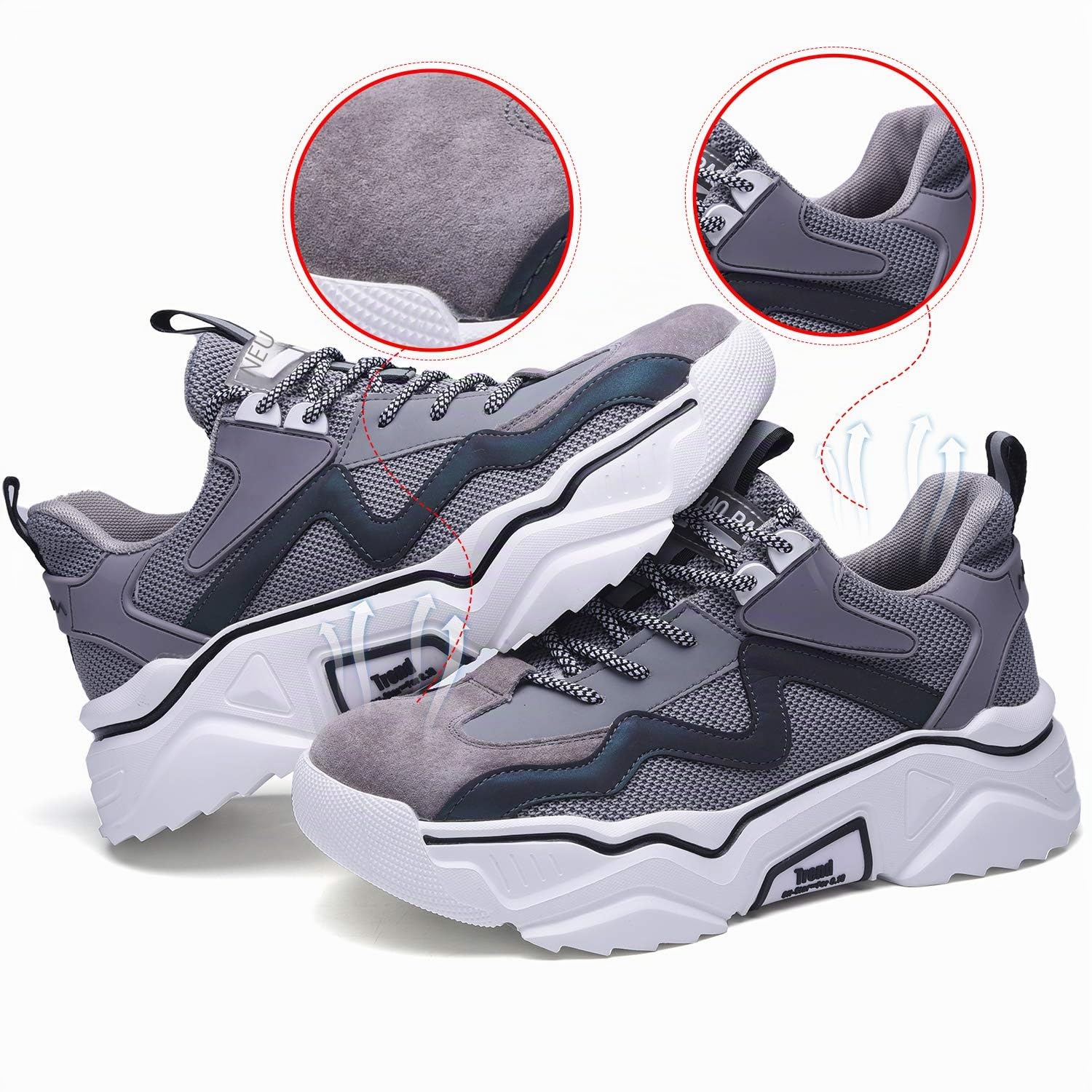 Sicherheitsschuhe Arbeitsschuhe Herren Damen Leicht Stahlkappenschuhe Atmungsaktiv rutschfeste Schutzschuhe Arbeitsturnschuhe mit Stahlkappen