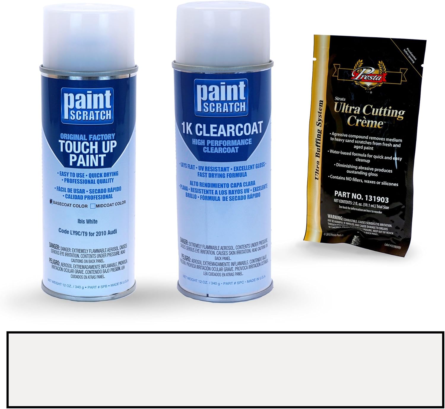 PAINTSCRATCH Ibis White LY9C/T9 for 2010 Audi A3 Touch Up