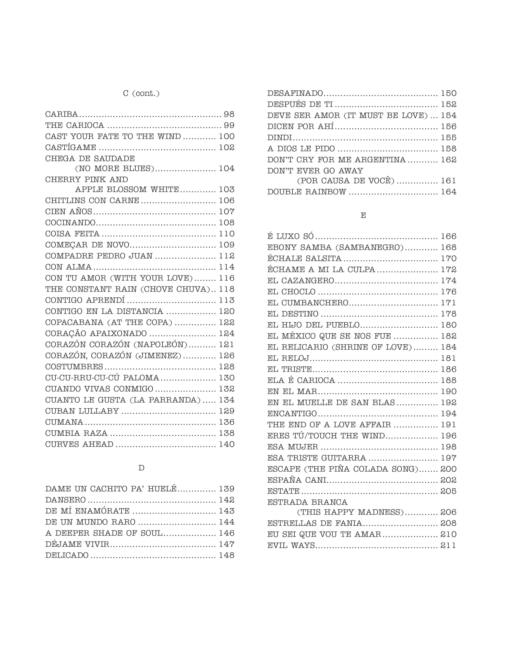 The Real Latin Book: C Instruments